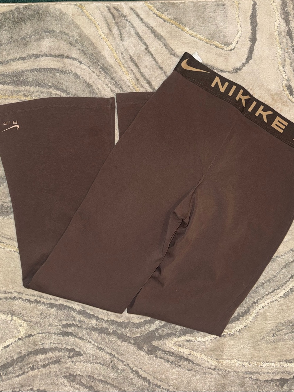 Nike Women's Brown Track flare pants with Branded Waistband